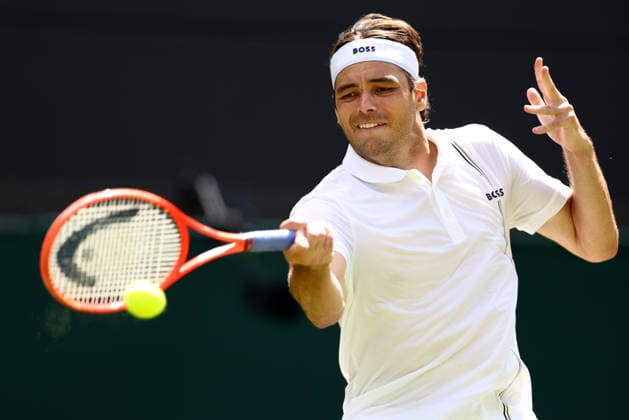 Taylor Fritz during his first round match Wimbledon Tennis Championships, Day 2, The All England Lawn Tennis and Croquet Club, London, UK - 30 Jun 2026London The All England Lawn Tennis and United Kingdom  Copyright: xJamesxMarsh Shutterstockx 16964208cj
