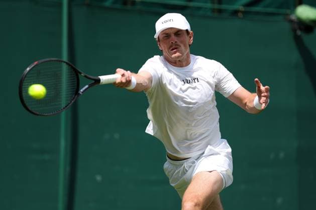 Jack Pinnington Jones during his first round match Wimbledon Tennis Championships, Day 2, The All England Lawn Tennis and Croquet Club, London, UK - 30 Jun 2026London The All England Lawn Tennis and United Kingdom  Copyright: xKieranxMcManus Shutterstockx 16964203bz