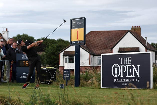 RECORD DATE NOT STATED 30th June 2026; The West Lancashire Golf Club, Liverpool, England; The Open Golf Championship Final Qualifying; Sergio Garcia (ESP) plays from the first tee DavidxBlunsden