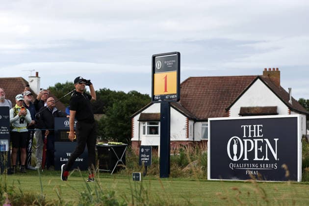 RECORD DATE NOT STATED 30th June 2026; The West Lancashire Golf Club, Liverpool, England; The Open Golf Championship Final Qualifying; Sergio Garcia (ESP) plays from the first tee DavidxBlunsden