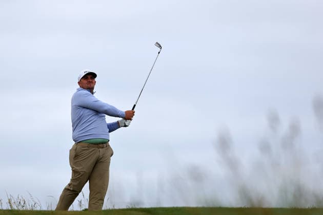 RECORD DATE NOT STATED 30th June 2026; The West Lancashire Golf Club, Liverpool, England; The Open Golf Championship Final Qualifying; Marcus Armitage (ENG) plays from the tee at the second hole DavidxBlunsden
