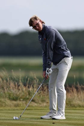 RECORD DATE NOT STATED 30th June 2026; The West Lancashire Golf Club, Liverpool, England; The Open Golf Championship Final Qualifying; Richard Teder (a) EST at the 17th tee DavidxBlunsden