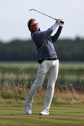 RECORD DATE NOT STATED 30th June 2026; The West Lancashire Golf Club, Liverpool, England; The Open Golf Championship Final Qualifying; Richard Teder (a) EST at the 17th tee DavidxBlunsden