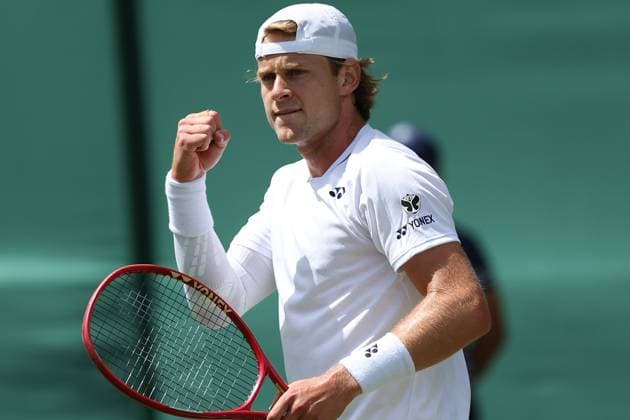 The Championships Wimbledon 2026- DAY 2- 30 06 2026 Great Britain, London, All England Lawn Tennis Club, The Championships Wimbledon 2026 - DAY 2- 30 06 2026 Belgian player Zizou Bergs (BEL) pictured during his first round against French player Ugo Humbert (FRA) in London , All England Lawn Tennis Club at The Championships Wimbledon 2026 LONDON GREAT BRITAIN  Copyright: xMélaniexJeusettex