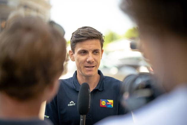 30.06.2026, Cafe Landmann, Wien, AUT, Lidl Tour of Austria 2026, PK Wien, im Bild Patrick Konrad, Team Lidl - Trek, Patrick Konrad, Team Lidl - Trek during the regional press conference, PK, Pressekonferenz in Vienna ahead of the 2026 Lidl Tour of Austria. Cafe Landmann in Wien, Austria on. Foto:Eibner-Pressefoto Bruns Wien *** June 30, 2026, Cafe Landmann, Vienna, Austria, Lidl Tour of Austria 2026, Press Conference in Vienna; pictured: Patrick Konrad, Team Lidl Trek; Patrick Konrad, Team Lidl Trek, during the regional press conference in Vienna ahead of the 2026 Lidl Tour of Austria at Cafe Landmann in Vienna, Austria; Photo: Eibner; Press Photo: Bruns Vienna  EP_EER