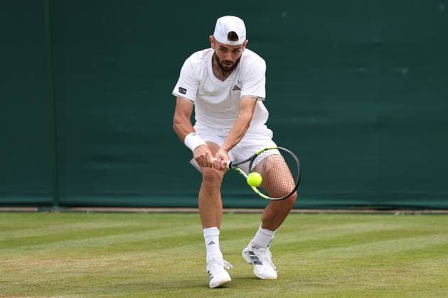 Jacob Fearnley during his first round match Wimbledon Tennis Championships, Day 2, The All England Lawn Tennis and Croquet Club, London, UK - 30 Jun 2026London The All England Lawn Tennis and United Kingdom  Copyright: xEllaxLing Shutterstockx 16964204ap