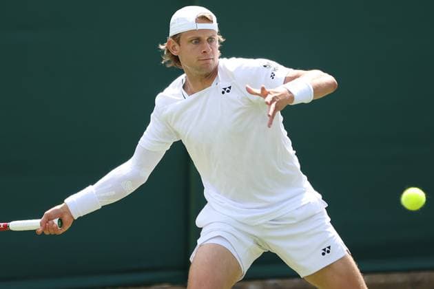 The Championships Wimbledon 2026- DAY 2- 30 06 2026 Great Britain, London, All England Lawn Tennis Club, The Championships Wimbledon 2026 - DAY 2- 30 06 2026 Belgian player Zizou Bergs (BEL) pictured during his first round against French player Ugo Humbert (FRA) in London , All England Lawn Tennis Club at The Championships Wimbledon 2026 LONDON GREAT BRITAIN  Copyright: xMélaniexJeusettex