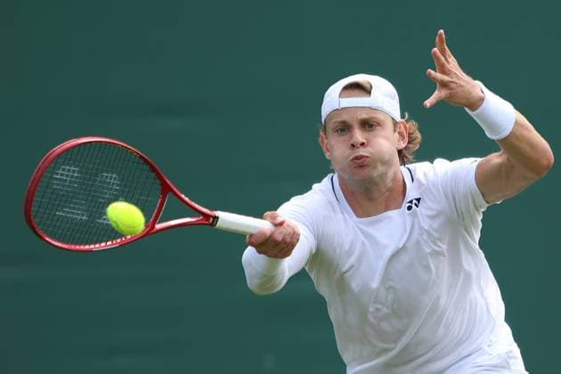 The Championships Wimbledon 2026- DAY 2- 30 06 2026 Great Britain, London, All England Lawn Tennis Club, The Championships Wimbledon 2026 - DAY 2- 30 06 2026 Belgian player Zizou Bergs (BEL) pictured during his first round against French player Ugo Humbert (FRA) in London , All England Lawn Tennis Club at The Championships Wimbledon 2026 LONDON GREAT BRITAIN  Copyright: xMélaniexJeusettex