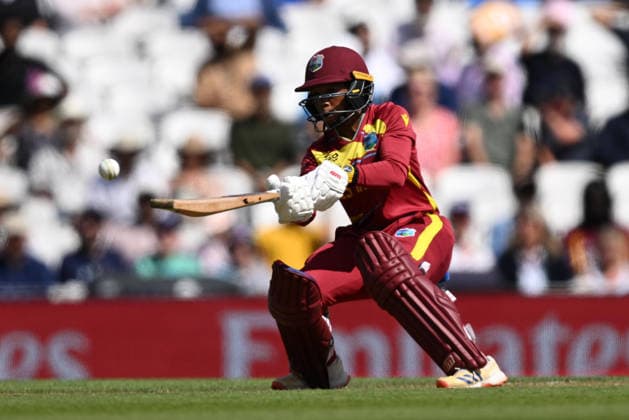 Australia Women v West Indies Women, ICC Women s T20 World Cup, Semi-Final Shemaine Campbelle of West Indies attempts a ramp shot during the ICC Women s T20 World Cup semi final match between Australia Women and West Indies Women at the Oval, London, UK on 30 June 2026. London Oval London UK Editorial use only , Copyright: xGrahamxHuntx PSI-24453-0043