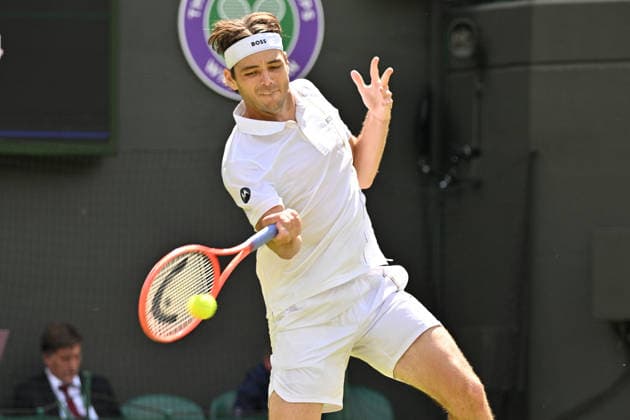 Wimbledon Tennis Championships 2026 - Day 2 LONDON, UNITED KINGDOM - JUNE 30: Taylor Fritz the United States plays against Dusan Lajovic of Serbia in the Men’s singles first round match during day two of The Wimbledon Tennis Championships 2026 at All England Lawn Tennis and Croquet Club on June 30, 2026 in London, United Kingdom. Ray Tang Anadolu United Kingdom London. Editorial use only. Please get in touch for any other usage.  Copyright: x2026xAnadoluxRayxTangx