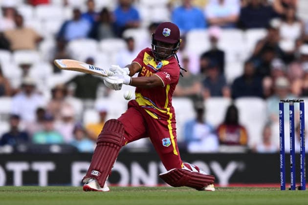 Australia Women v West Indies Women, ICC Women s T20 World Cup, Semi-Final Jannillea Glasgow of West Indies hits the ball to the boundary for four runs during the ICC Women s T20 World Cup semi final match between Australia Women and West Indies Women at the Oval, London, UK on 30 June 2026. London Oval London UK Editorial use only , Copyright: xGrahamxHuntx PSI-24453-0062