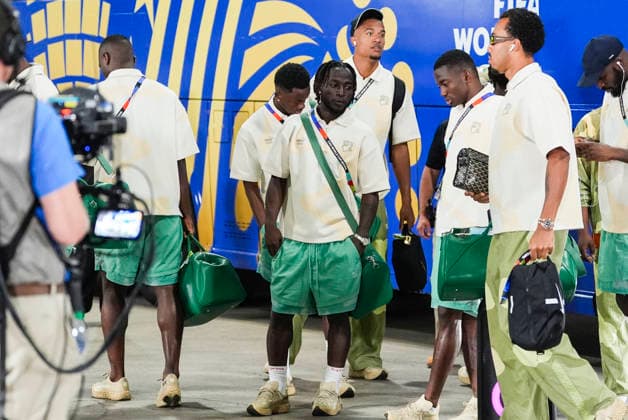 World Cup 2026: Ivory Coast - Norway Arlington, Texas , USA 20260630. The Ivory Coast men s national football team arrives at the stadium before the round of 16 match between Ivory Coast and Norway during the 2026 FIFA World Cup, WM, Weltmeisterschaft, Fussball at the Dallas Stadium. Photo: Terje Pedersen NTB Arlington, Texas United States EDITORIAL USE ONLY. RESTRICTED USE FOR BETTING COMPANIES Ref:_SPOPW79oTc4tdM.jpg *** 2026 World Cup: Ivory Coast vs. Norway, Arlington, Texas, USA, June 30, 2026. The Ivory Coast men’s national soccer team arrives at the stadium before the Round of 16 match between Ivory Coast and Norway during the 2026 FIFA World Cup at Dallas Stadium. Photo: Terje Pedersen, NTB, Arlington, Texas, United States. EDITORIAL USE ONLY. RESTRICTED USE FOR BETTING COMPANIES  Copyright: xTerjexPedersenx xNTBx