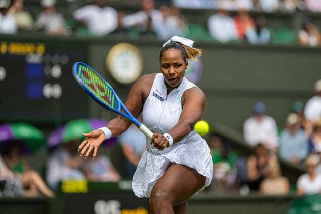 Tennis - Wimbledon Championship 2026 - Day 2 LONDON, ENGLAND - Tuesday, June 30, 2026: Taylor Townsend (USA) during the Ladies Singles First Round match on Day Two of The Championships Wimbledon 2026 at the All England Lawn Tennis and Croquet Club. (Photo by Kirsten Holst Propaganda) LONDON All England Lawn Tennis and Croquet Club GREATER LONDON ENGLAND  Copyright: xKirstenxHolstx 2026-06-30-002-Wimbledon_D2