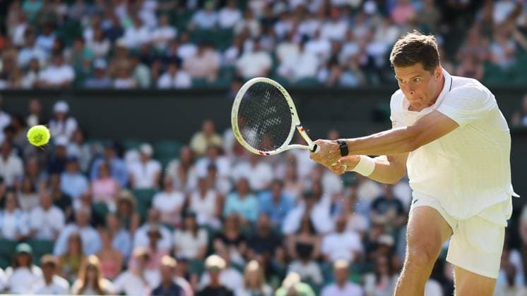 Belgian Alexander Blockx pictured in action during a first round game between Belgian Blockx and German Zverev in the Men s singles at the Wimbledon grand slam tennis tournament in London, Britain, Tuesday 30 June 2026. BENOITxDOPPAGNE  x180014482x