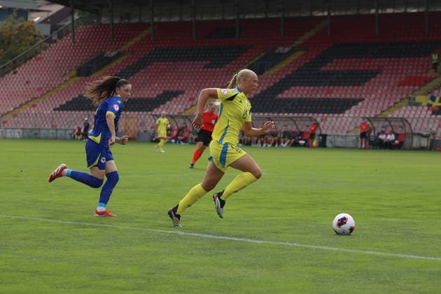 260630 Filippa Andersson WidÃ n of Sweden during the women s Euro Under-19 football match between Bosnia and Herzegovina and Sweden on June 30, 2026 in Sarajevo. Photo: Aleksandar Djorovic BILDBYRAN COP 184 XX0041 fotboll football soccer fotball womens euro under-19 bosnia - sweden bbeng sverige bosnien *** June 30, 2026: Filippa Andersson Widén of Sweden during the Women’s Under-19 European Championship soccer match between Bosnia and Herzegovina and Sweden on June 30, 2026 in Sarajevo. Photo by Aleksandar Djorovic, BILDBYRAN COP 184 XX0041. soccer, football, women s Euro Under-19, Bosnia, Sweden, BBENG, Sweden, Bosnia  Copyright: ALEKSANDARxDJOROVIC BB260630ZN010