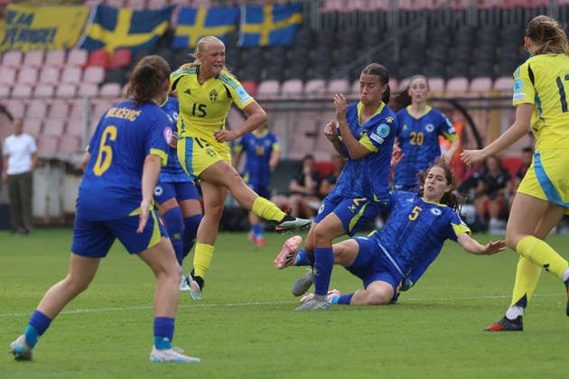260630 Filippa Andersson WidÃ n of Sweden during the women s Euro Under-19 football match between Bosnia and Herzegovina and Sweden on June 30, 2026 in Sarajevo. Photo: Aleksandar Djorovic BILDBYRAN COP 184 XX0041 fotboll football soccer fotball womens euro under-19 bosnia - sweden bbeng sverige bosnien *** June 30, 2026: Filippa Andersson Widén of Sweden during the Women’s Under-19 European Championship soccer match between Bosnia and Herzegovina and Sweden on June 30, 2026 in Sarajevo. Photo by Aleksandar Djorovic, BILDBYRAN COP 184 XX0041. soccer, football, women s Euro Under-19, Bosnia, Sweden, BBENG, Sweden, Bosnia  Copyright: ALEKSANDARxDJOROVIC BB260630ZF008