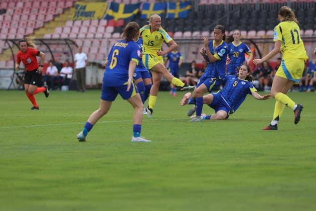 260630 Filippa Andersson WidÃ n of Sweden during the women s Euro Under-19 football match between Bosnia and Herzegovina and Sweden on June 30, 2026 in Sarajevo. Photo: Aleksandar Djorovic BILDBYRAN COP 184 XX0041 fotboll football soccer fotball womens euro under-19 bosnia - sweden bbeng sverige bosnien *** June 30, 2026: Filippa Andersson Widén of Sweden during the Women’s Under-19 European Championship soccer match between Bosnia and Herzegovina and Sweden on June 30, 2026 in Sarajevo. Photo by Aleksandar Djorovic, BILDBYRAN COP 184 XX0041. soccer, football, women s Euro Under-19, Bosnia, Sweden, BBENG, Sweden, Bosnia  Copyright: ALEKSANDARxDJOROVIC BB260630ZH011