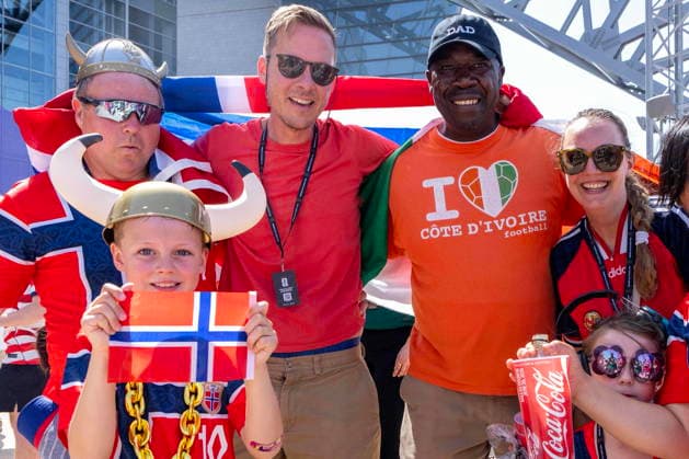 FIFA World Cup, WM, Weltmeisterschaft, Fussball 2026 - Round of 32 - Ivory Coast vs Norway Supporters of Norway and Ivory Coast before the FIFA World Cup 2026 Round of 32 match Ivory Coast against Norway, in Dallas, USA, 30 June 2026. DALLAS United States  Copyright: xJEFFREYxMCWHORTERx