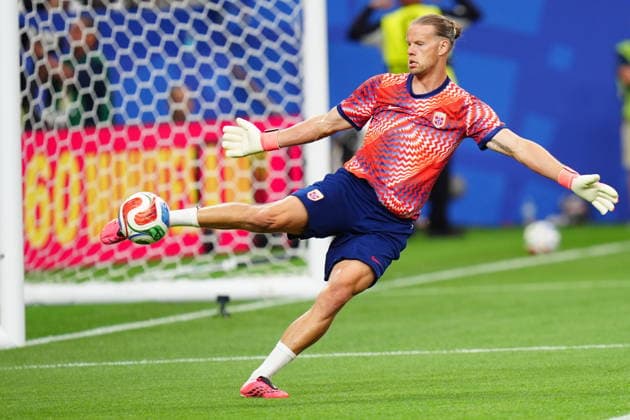 Ivory Coast v Norway - FIFA World Cup, WM, Weltmeisterschaft, Fussball 2026 - Round of 32 ARLINGTON, USA - JUNE 30: Orjan Haskjold Nyland of Norway warms up prior the FIFA World Cup 2026 Round of 32 match between Ivory Coast and Norway at Dallas Stadium in Arlington, United States on June 30, 2026. Hakan Akgun Anadolu Texas United States. Editorial use only. Please get in touch for any other usage.  Copyright: x2026xAnadoluxHakanxAkgunx