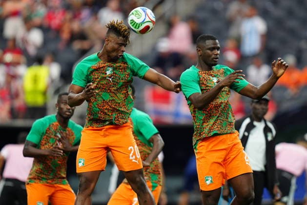 Ivory Coast v Norway - FIFA World Cup, WM, Weltmeisterschaft, Fussball 2026 - Round of 32 ARLINGTON, USA - JUNE 30: Emmanuel Agbadou (20) of Ivory Coast warms up prior the FIFA World Cup 2026 Round of 32 match between Ivory Coast and Norway at Dallas Stadium in Arlington, United States on June 30, 2026. Hakan Akgun Anadolu Texas United States. Editorial use only. Please get in touch for any other usage.  Copyright: x2026xAnadoluxHakanxAkgunx