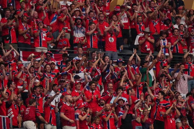 FIFA World Cup, WM, Weltmeisterschaft, Fussball 2026 - Round of 32 - Ivory Coast vs Norway Supporters of Norway before the FIFA World Cup 2026 Round of 32 match Ivory Coast against Norway, in Dallas, USA, 30 June 2026. DALLAS United States  Copyright: xJEFFREYxMCWHORTERx