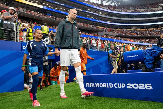 260630 Erling Braut Haaland of Norway ahead of the FIFA World Cup, WM, Weltmeisterschaft, Fussball 2026 round of 32 football match between CÃ te d Ivoire and Norway on June 30, 2026 in Dallas. Photo: Vegard Grott BILDBYRAN kod VG VG0975 bbeng fotboll football soccer fotball vm fotbolls-vm fotball-vm fotbolls-vm 2026 fifa world cup 2026 16-delsfinale round of 32 arlington texas norge norway elfenbenskusten elfenbenskysten ivory coast *** June 30, 2026: Erling Braut Haaland of Norway ahead of the 2026 FIFA World Cup Round of 32 soccer match between Côte d Ivoire and Norway on June 30, 2026 in Dallas. Photo by Vegard Grott, BILDBYRAN. Code: VG VG0975 bbeng soccer football fotball World Cup 2026 FIFA World Cup 2026 Round of 32 Arlington, Texas; Norway; Ivory Coast  Copyright: VEGARDxGRoTT BB260630VG014