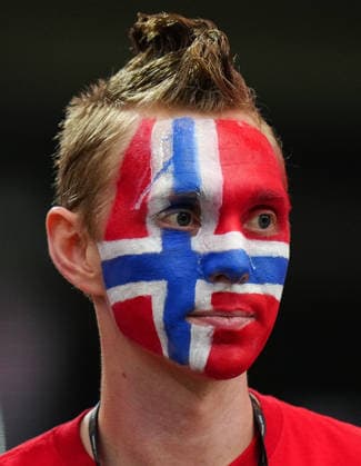 (260701) -- DALLAS, July 1, 2026 -- A fan of Norway is seen before the round of 32 match between Cote d Ivoire and Norway at the 2026 FIFA World Cup, WM, Weltmeisterschaft, Fussball at Dallas Stadium in Dallas, the United States, June 30, 2026. ) (SP)U.S.-DALLAS-FOOTBALL-FIFA WORLD CUP-ROUND OF 32-CIV VS NOR JiaxHaocheng 