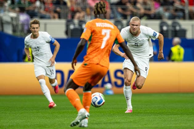 260630 Erling Braut Haaland of Norway during the FIFA World Cup, WM, Weltmeisterschaft, Fussball 2026 round of 32 football match between CÃ te d Ivoire and Norway on June 30, 2026 in Dallas. Photo: Vegard Grott BILDBYRAN kod VG VG0975 bbeng fotboll football soccer fotball vm fotbolls-vm fotball-vm fotbolls-vm 2026 fifa world cup 2026 16-delsfinale round of 32 arlington texas norge norway elfenbenskusten elfenbenskysten ivory coast *** 260630 Erling Braut Haaland of Norway during the 2026 FIFA World Cup Round of 32 soccer match between Côte d Ivoire and Norway on June 30, 2026 in Dallas. Photo by Vegard Grott, BILDBYRAN. Code: VG VG0975 bbeng soccer football fotball World Cup 2026 FIFA World Cup 2026 Round of 32 Arlington, Texas; Norway; Ivory Coast  Copyright: VEGARDxGRoTT BB260630VG017