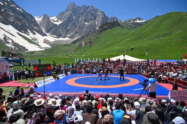 Freestyle and Greco-Roman Wrestling Super League Finals HAKKARI, TURKIYE - JUNE 30: The 2026 Freestyle and Greco-Roman Wrestling Super League Finals kicks off in the Cennet-Cehennem Valley of Hakkari, Turkiye on June 30, 2026. Around 200 athletes from 8 clubs are competing in the finals held in the region where Uludoruk, Turkiye s second-highest peak, and glaciers are located. Ozkan Bilgin Anadolu Hakkari Turkey. Editorial use only. Please get in touch for any other usage.  Copyright: x2026xAnadoluxOzkanxBilginx