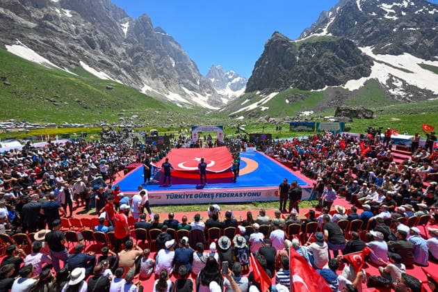 Freestyle and Greco-Roman Wrestling Super League Finals HAKKARI, TURKIYE - JUNE 30: The 2026 Freestyle and Greco-Roman Wrestling Super League Finals kicks off in the Cennet-Cehennem Valley of Hakkari, Turkiye on June 30, 2026. Around 200 athletes from 8 clubs are competing in the finals held in the region where Uludoruk, Turkiye s second-highest peak, and glaciers are located. Ozkan Bilgin Anadolu Hakkari Turkey. Editorial use only. Please get in touch for any other usage.  Copyright: x2026xAnadoluxOzkanxBilginx