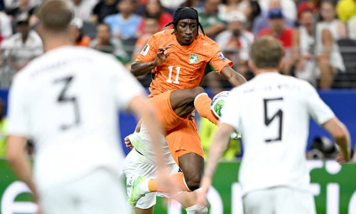FIFA World Cup, WM, Weltmeisterschaft, Fussball 2026 - Round of 32 - Ivory Coast vs Norway Yan Diomande (C) of Ivory Coast in action during the FIFA World Cup 2026 Round of 32 match Ivory Coast against Norway, in Dallas, USA, 30 June 2026. DALLAS United States  Copyright: xALBERTxPENAx