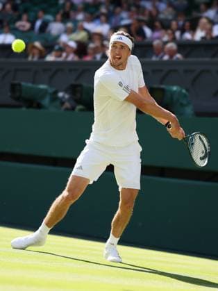 German Alexander Zverev pictured in action during a first round game between Belgian Blockx and German Zverev in the Men s singles at the Wimbledon grand slam tennis tournament in London, Britain, Tuesday 30 June 2026. BENOITxDOPPAGNE  x180025963x