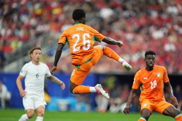 Ivory Coast v Norway - FIFA World Cup, WM, Weltmeisterschaft, Fussball 2026 - Round of 32 ARLINGTON, USA - JUNE 30: Christ Inao Oulai of Ivory Coast in action during the FIFA World Cup 2026 Round of 32 match between Ivory Coast and Norway at Dallas Stadium in Arlington, United States on June 30, 2026. Hakan Akgun Anadolu Texas United States. Editorial use only. Please get in touch for any other usage.  Copyright: x2026xAnadoluxHakanxAkgunx