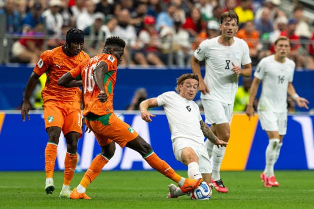260630 Ibrahim Sangare of CÃ te d Ivoire and Patrick Berg of Norway during the FIFA World Cup, WM, Weltmeisterschaft, Fussball 2026 round of 32 football match between CÃ te d Ivoire and Norway on June 30, 2026 in Dallas. Photo: Vegard Grott BILDBYRAN kod VG VG0975 bbeng fotboll football soccer fotball vm fotbolls-vm fotball-vm fotbolls-vm 2026 fifa world cup 2026 16-delsfinale round of 32 arlington texas norge norway elfenbenskusten elfenbenskysten ivory coast *** June 30, 2026: Ibrahim Sangare of Côte d Ivoire and Patrick Berg of Norway during the FIFA World Cup 2026 Round of 32 soccer match between Côte d Ivoire and Norway on June 30, 2026 in Dallas. Photo by Vegard Grott, BILDBYRAN. Code: VG VG0975 bbeng soccer football fotball World Cup 2026 FIFA World Cup 2026 Round of 32 Arlington, Texas; Norway; Ivory Coast  Copyright: VEGARDxGRoTT BB260630VG035