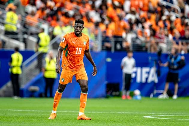 DALLAS - Ibrahim Sangare of Ivory Coast during the 2026 World Cup match between Ivory Coast and Norway at Dallas Stadium on June 30, 2026, in Dallas, United States. (Photo by Stefan Koops EYE4IMAGES DeFodi Images) - *** DALLAS Ibrahim Sangare of Ivory Coast during the 2026 World Cup match between Ivory Coast and Norway at Dallas Stadium on June 30, 2026, in Dallas, United States. Photo by Stefan Koops, EYE4IMAGES, DeFodi Images