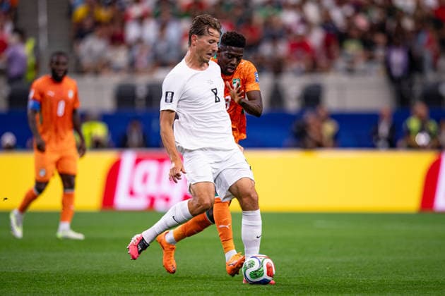 Sander Berge of Norway during the FIFA World Cup, WM, Weltmeisterschaft, Fussball 2026 match between Ivory Coast and Norway at Dallas Stadium in Arlington, Texas, United States, on June 30th, 2026. (Photo by Riquelve Nata Sports Press Photo)  Copyright: xRiquelvexNata SportsxPressxPhotox Sportspressphoto_SPR180974