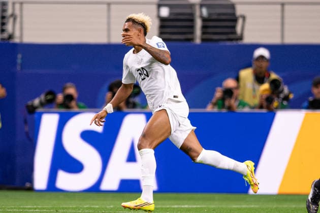 Antonio Nusa of Norway celebrates after scoring the team s first goal during the FIFA World Cup, WM, Weltmeisterschaft, Fussball 2026 match between Ivory Coast and Norway at Dallas Stadium in Arlington, Texas, United States, on June 30th, 2026. (Photo by Riquelve Nata Sports Press Photo)  Copyright: xRiquelvexNata SportsxPressxPhotox Sportspressphoto_SPR180983