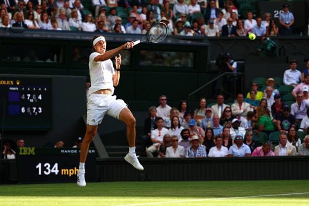 Alexander Zverev during his first round match Wimbledon Tennis Championships, Day 2, The All England Lawn Tennis and Croquet Club, London, UK - 30 Jun 2026London The All England Lawn Tennis and United Kingdom  Copyright: xJamesxMarsh Shutterstockx 16964208dp