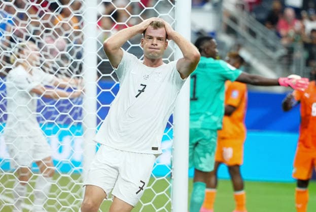 (260701) -- DALLAS, July 1, 2026 -- Alexander Sorloth of Norway reacts during the round of 32 match between Cote d Ivoire and Norway at the 2026 FIFA World Cup, WM, Weltmeisterschaft, Fussball at Dallas Stadium in Dallas, the United States, June 30, 2026. ) (SP)U.S.-DALLAS-FOOTBALL-FIFA WORLD CUP-ROUND OF 32-CIV VS NOR JiaxHaocheng 