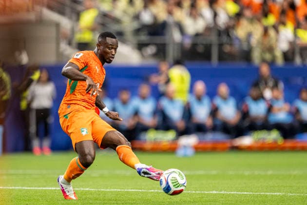 Ghislain Konan of Ivory Coast passes the ball during a match between Ivory Coast and Norway for the 2026 World Cup, held at Dallas Stadium in Dallas, United States. Richard Callis Fotoarena (Richard Callis SPP)  Copyright: xRichardxCallisx xSPPx spp-en-RiCa-2975237