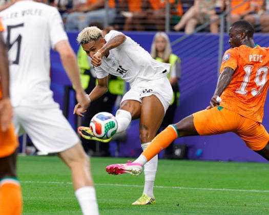 June 30, 2026, Arlington, Texas, USA: Norway midfielder ANTONIO NUSA (20) kicks the ball for a goal in the 39th minute to goive Norway a 1-0 lead in the 2026 FIFA World Cup, WM, Weltmeisterschaft, Fussball Round of 32 match between Cote d Ivoire and Norway at Dallas Stadium on June 30, 2026 in Arlington, Texas. FIFA World Cup 2026 - Cote D Ivoire0:1Norway.  - ZUMAa325 20260630_zsa_a325_001 Copyright: xDavidxBalleringxIix