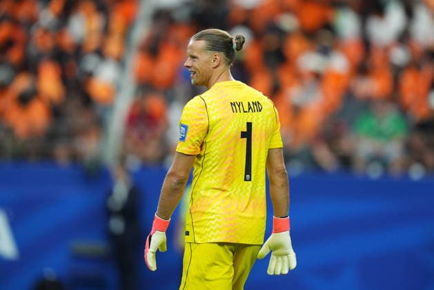 Ivory Coast v Norway - FIFA World Cup, WM, Weltmeisterschaft, Fussball 2026 - Round of 32 ARLINGTON, USA - JUNE 30: Orjan Haskjold Nyland of Norway in action during the FIFA World Cup 2026 Round of 32 match between Ivory Coast and Norway at Dallas Stadium in Arlington, United States on June 30, 2026. Hakan Akgun Anadolu Texas United States. Editorial use only. Please get in touch for any other usage.  Copyright: x2026xAnadoluxHakanxAkgunx
