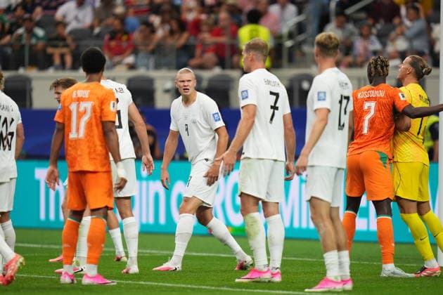 Ivory Coast v Norway - FIFA World Cup, WM, Weltmeisterschaft, Fussball 2026 - Round of 32 ARLINGTON, USA - JUNE 30: Erling Haaland of Norway reacts during the FIFA World Cup 2026 Round of 32 match between Ivory Coast and Norway at Dallas Stadium in Arlington, United States on June 30, 2026. Hakan Akgun Anadolu Texas United States. Editorial use only. Please get in touch for any other usage.  Copyright: x2026xAnadoluxHakanxAkgunx