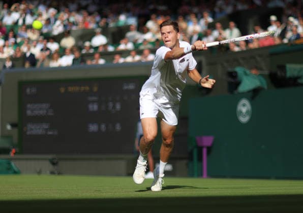 Wimbledon Championships 2026, Day One, AELTC Wimbledon, London, UK - 30 06 2026 Alexander Blokx (BEL) in action during his first round match against Alexander Zverev (GER) in the 2026 Wimbledon Championships at the AELTC London London AELTC Wimbledon London GBR, UK NEWSPAPERS OUT Copyright: xMarkxGreenwoodx