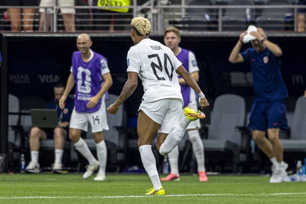 Antonio Nusa of Norway celebrates after scoring team s first goal during the FIFA World Cup, WM, Weltmeisterschaft, Fussball 2026 Round of 32 match between Ivory Coast and Norway at Dallas Stadium on June 30th,2026 (Photo by Joao Bravo Sports Press Photo)  Copyright: xJoaoxBravo SportsxPressxPhotox Sportspressphoto_SPR181036