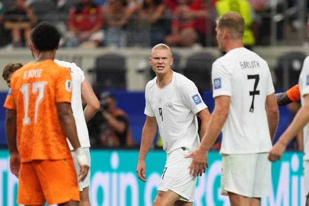 Ivory Coast v Norway - FIFA World Cup, WM, Weltmeisterschaft, Fussball 2026 - Round of 32 ARLINGTON, USA - JUNE 30: Erling Haaland of Norway reacts during the FIFA World Cup 2026 Round of 32 match between Ivory Coast and Norway at Dallas Stadium in Arlington, United States on June 30, 2026. Hakan Akgun Anadolu Texas United States. Editorial use only. Please get in touch for any other usage.  Copyright: x2026xAnadoluxHakanxAkgunx