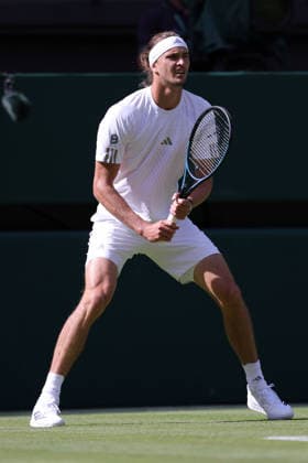 Alexander Zverev, GER, during first round of 2026 All England Lawn Tennis Championships at Wimbledon, mens singles, London, 30 06 2026; - *** Alexander Zverev, GER, during the first round of the 2026 All England Lawn Tennis Championships at Wimbledon, men s singles, London, June 30, 2026 