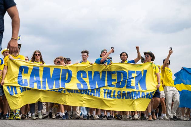 260630 Fans of Sweden ahead of the FIFA World Cup, WM, Weltmeisterschaft, Fussball 2026 round of 32 football match between France and Sweden on June 30, 2026 in New Jersey. Photo: Ludvig Thunman BILDBYRAN kod LT PA1270 fotboll football soccer fotball vm fotbolls-vm fotball-vm fotbolls-vm 2026 fifa world cup 2026 sverige sweden sverige a bbeng frankrike france round of 32 16-delsfinal publik *** June 30, 2026: Fans of Sweden ahead of the FIFA World Cup 2026 Round of 32 soccer match between France and Sweden on June 30, 2026 in New Jersey. Photo by Ludvig Thunman, BILDBYRAN. Code: LT PA1270. soccer, football, World Cup, 2026 FIFA World Cup, Sweden, Sweden A, BBENG, FranceFrance Round of 32 Round of 16 Quarterfinals Audience  Copyright: LUDVIGxTHUNMAN BB260630LT021