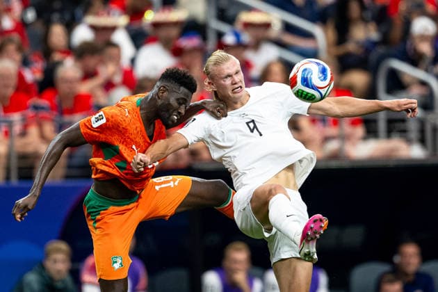 260630 Erling Braut Haaland of Norway during the FIFA World Cup, WM, Weltmeisterschaft, Fussball 2026 round of 32 football match between CÃ te d Ivoire and Norway on June 30, 2026 in Dallas. Photo: Jon Olav Nesvold BILDBYRAN COP 217 VG0975 bbeng fotboll football soccer fotball vm fotbolls-vm fotball-vm fotbolls-vm 2026 fifa world cup 2026 16-delsfinale round of 32 arlington texas norge norway elfenbenskusten elfenbenskysten ivory coast *** June 30, 2026: Erling Braut Haaland of Norway during the FIFA World Cup 2026 Round of 32 soccer match between Côte d Ivoire and Norway on June 30, 2026 in Dallas. Photo by Jon Olav Nesvold. BILDBYRAN COP 217 VG0975 bbeng soccer football fotball World Cup 2026 FIFA World Cup 2026 Round of 16 of 32 Arlington, Texas Norway Ivory Coast  Copyright: JONxOLAVxNESVOLD BB260630JE111