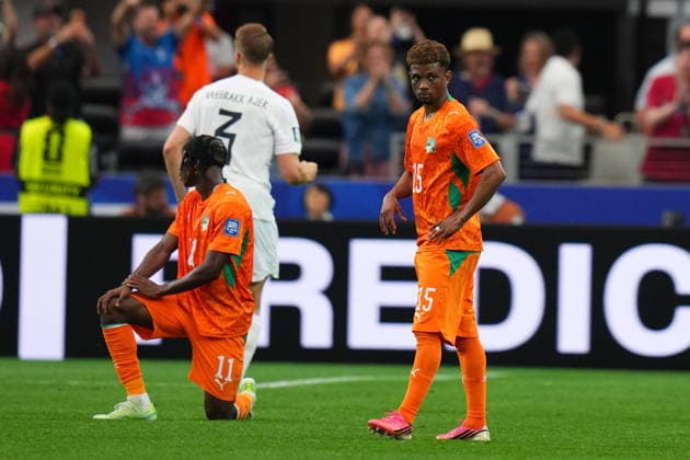 FIFA World Cup, WM, Weltmeisterschaft, Fussball 2026 - Round of 32 - Ivory Coast vs Norway Amad Diallo (R) of Ivory Coast reacts after Norway scored the 2-1 lead during the FIFA World Cup 2026 Round of 32 match Ivory Coast against Norway, in Dallas, USA, 30 June 2026. DALLAS United States  Copyright: xJEFFREYxMCWHORTERx